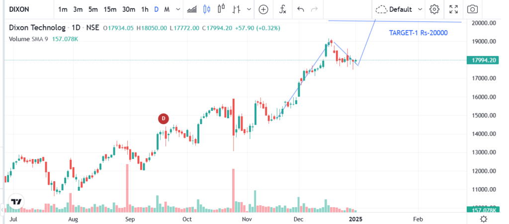 Best 12 Stocks that can give 20% return in this Month: Dixon share price target January 2025